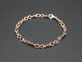 Handcrafted Copper Infinity Link Bracelet with Stainless Steel Accents, 7.00"
