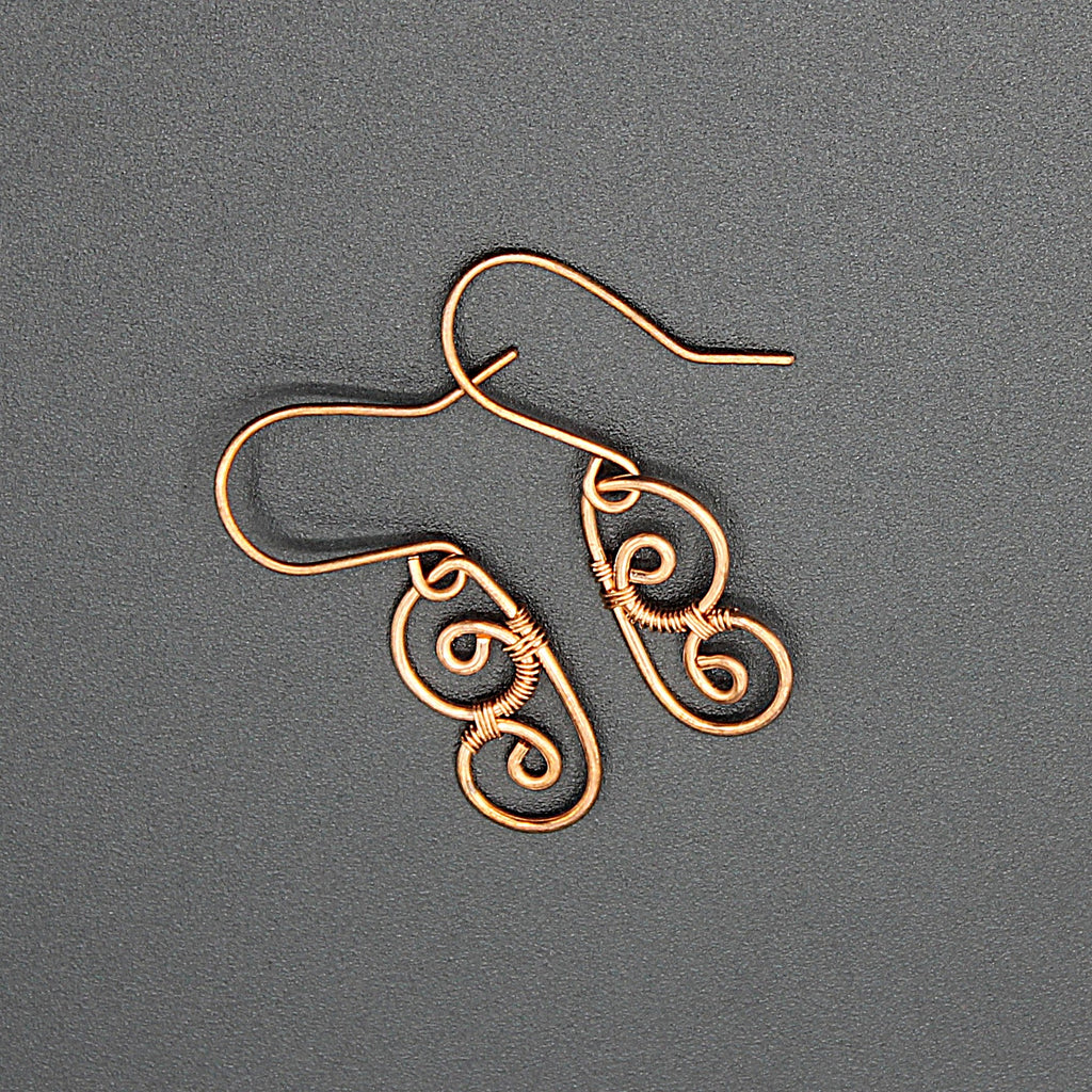 Handcrafted Copper Butterfly Wing Earrings