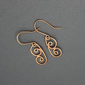 Handcrafted Copper Butterfly Wing Earrings