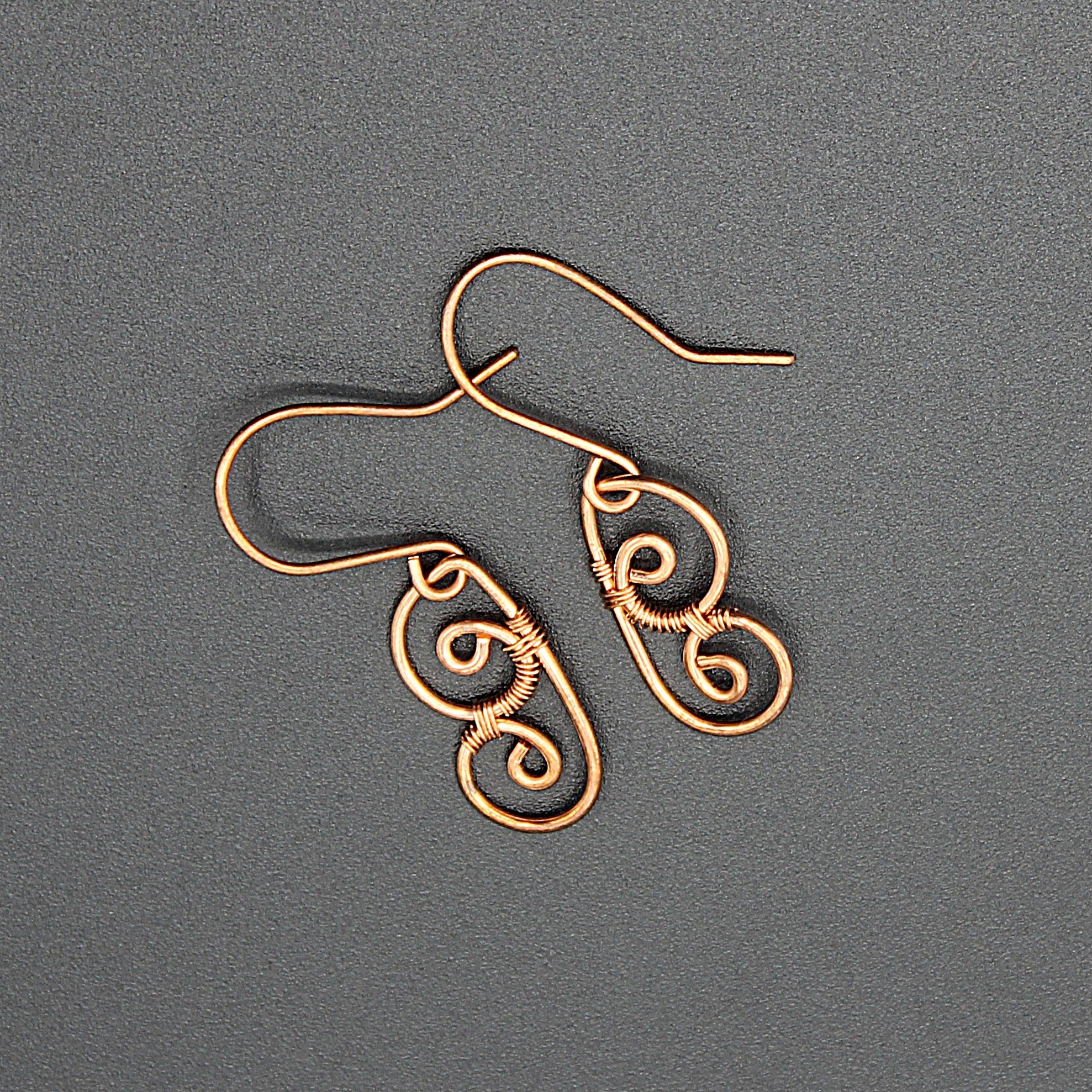 Handcrafted Copper Butterfly Wing Earrings