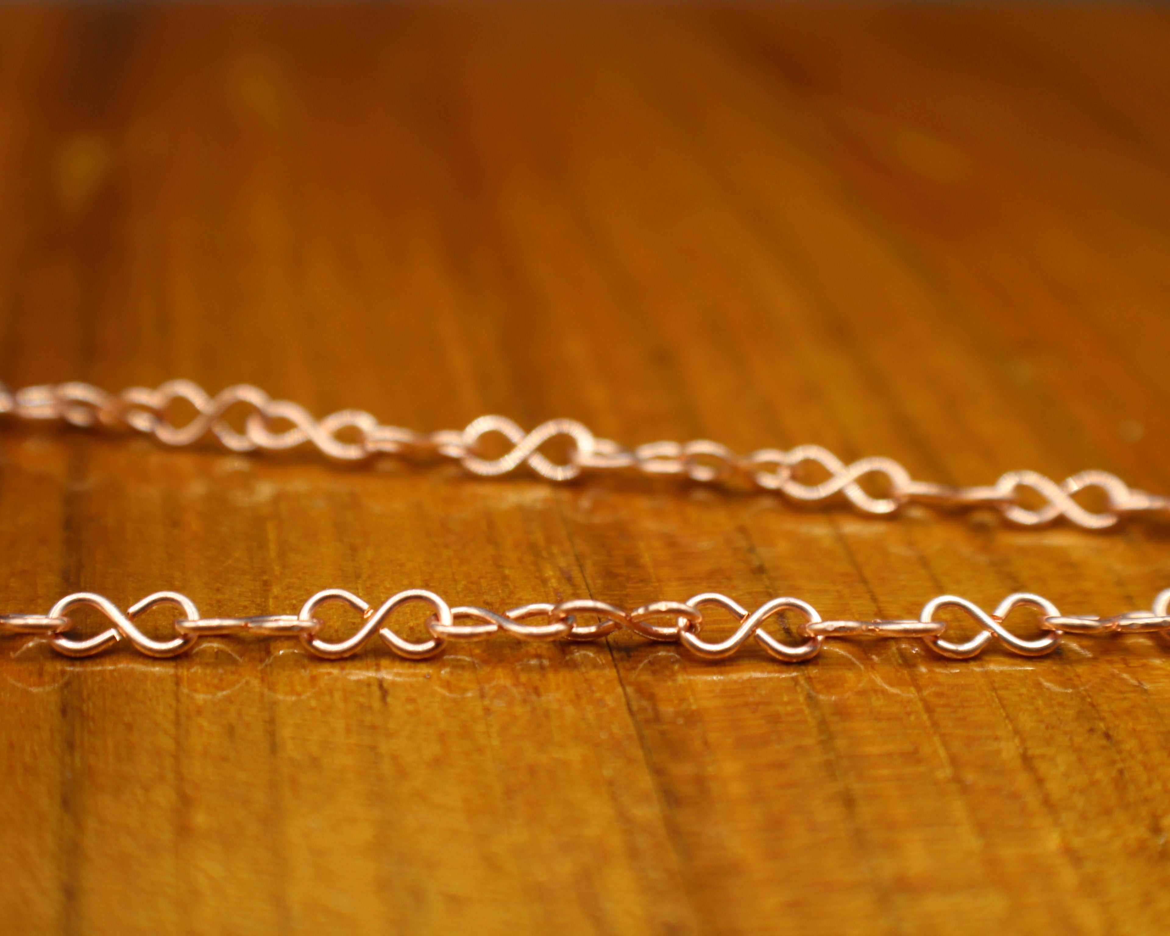 Handcrafted Copper Jasper Pendant Necklace with Infinity Link Chain, 21"