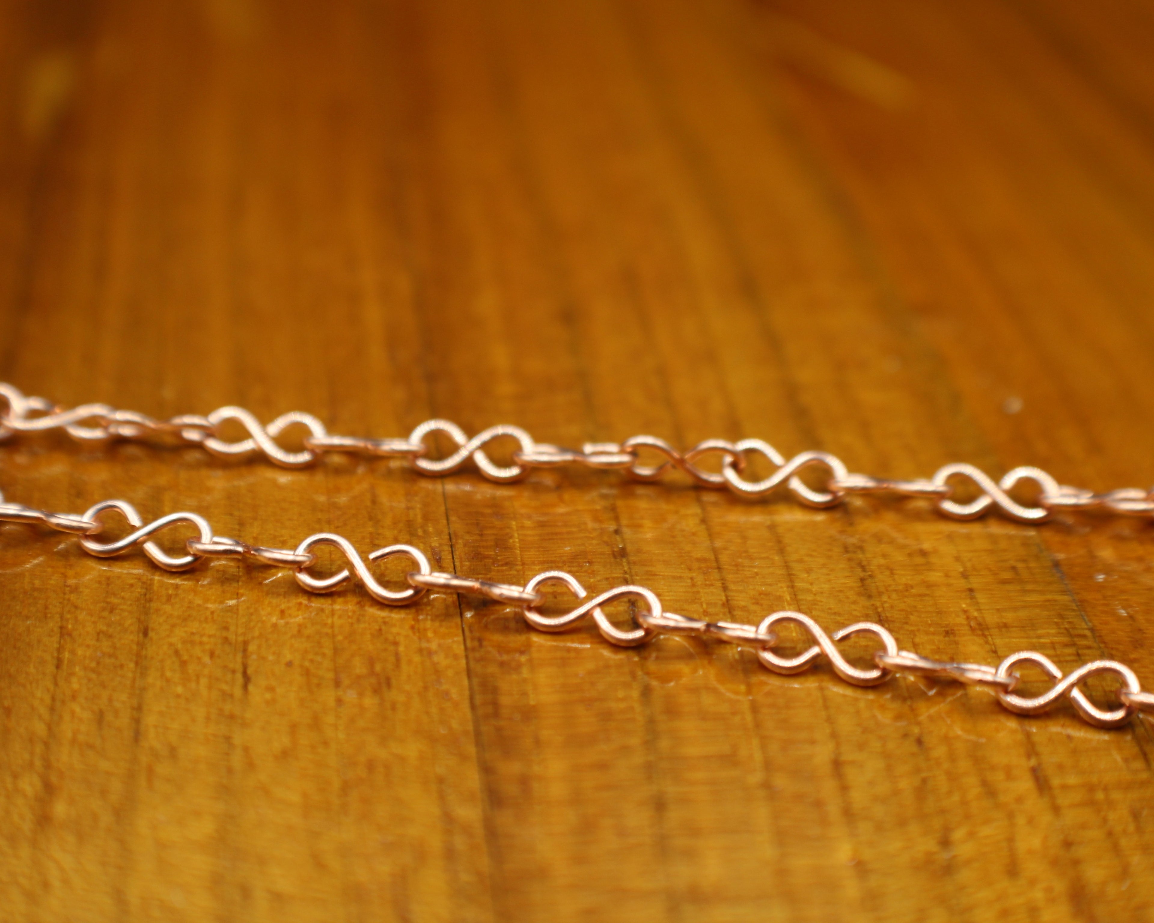 Handcrafted Purple Jasper Necklace with Copper Infinity Link Chain, 18"